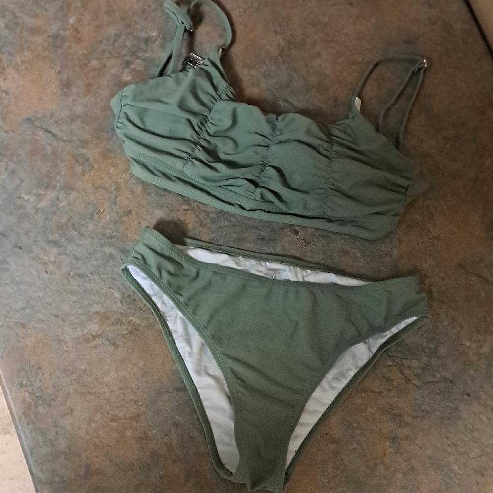 Elegant Olive Bikini Set